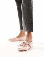 Madelyn ballet flat in pink satin