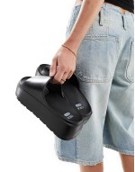 60% New Wide Fit Freedom cleated flatform slider in black